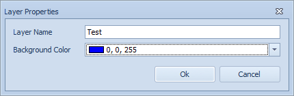 Layer Properties Window with Layer Name and Color