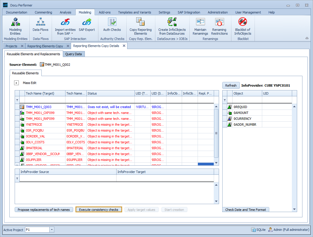 All Query Elements highlighted red in the Copy details area