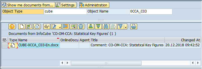 Comment file attached to a Infocube in SAP