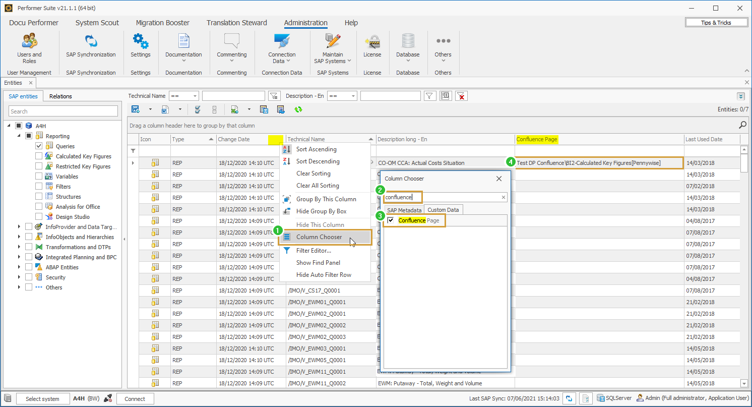 Specific path determined per object in the main object grid