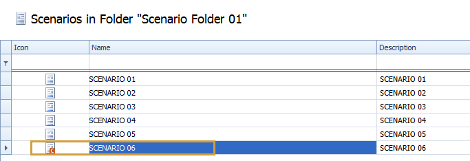 Consumable scenario in the Scenario Directory