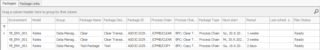 System Scout showing the scheduled packages in the Packages tab