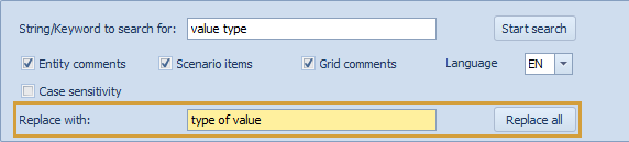 type of value set to replace value type