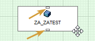 Rectangles at the top and bottom of the object