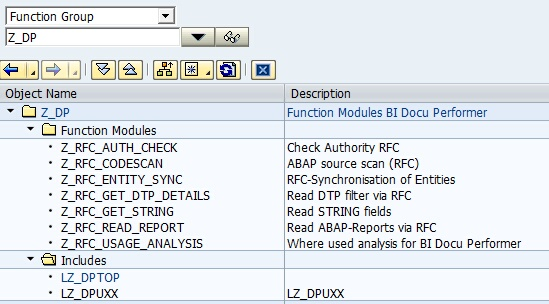 Function Group in the transaction SE80