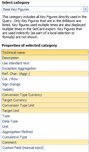 Multiple selection of properties