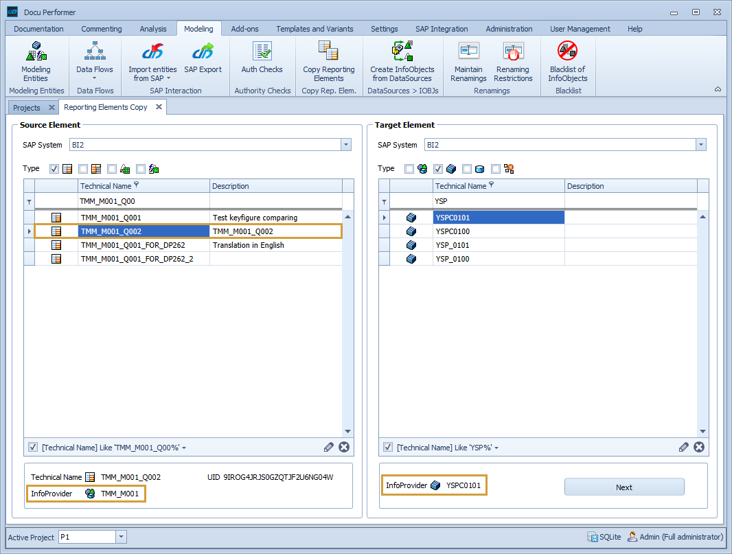 Selected Query gets copied from a MultiProvider onto a Cube in the same system