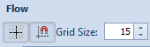 Grid settings including visibility, snapping to grid and grid size